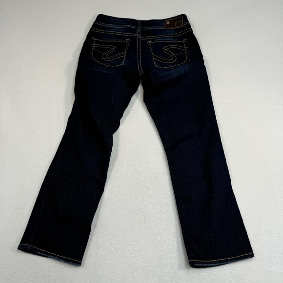 Silver Suki Capri Jeans Womens Size 28 Dark Blue Mid Rise Stretch - Picture 4 of 13